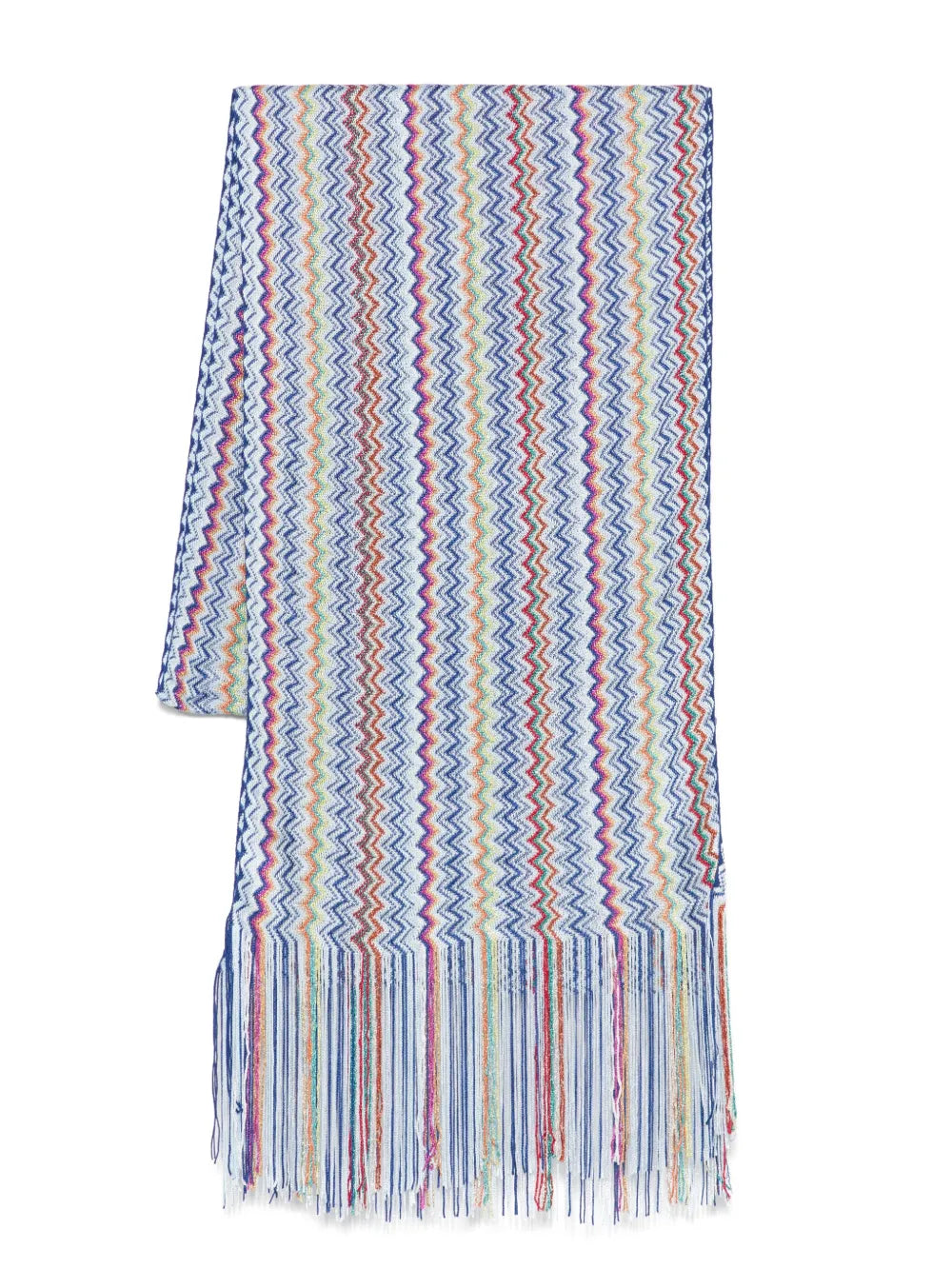 Neutral Zig Zag Knit Scarf