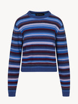 Ani Blue Striped Cashmere Sweater