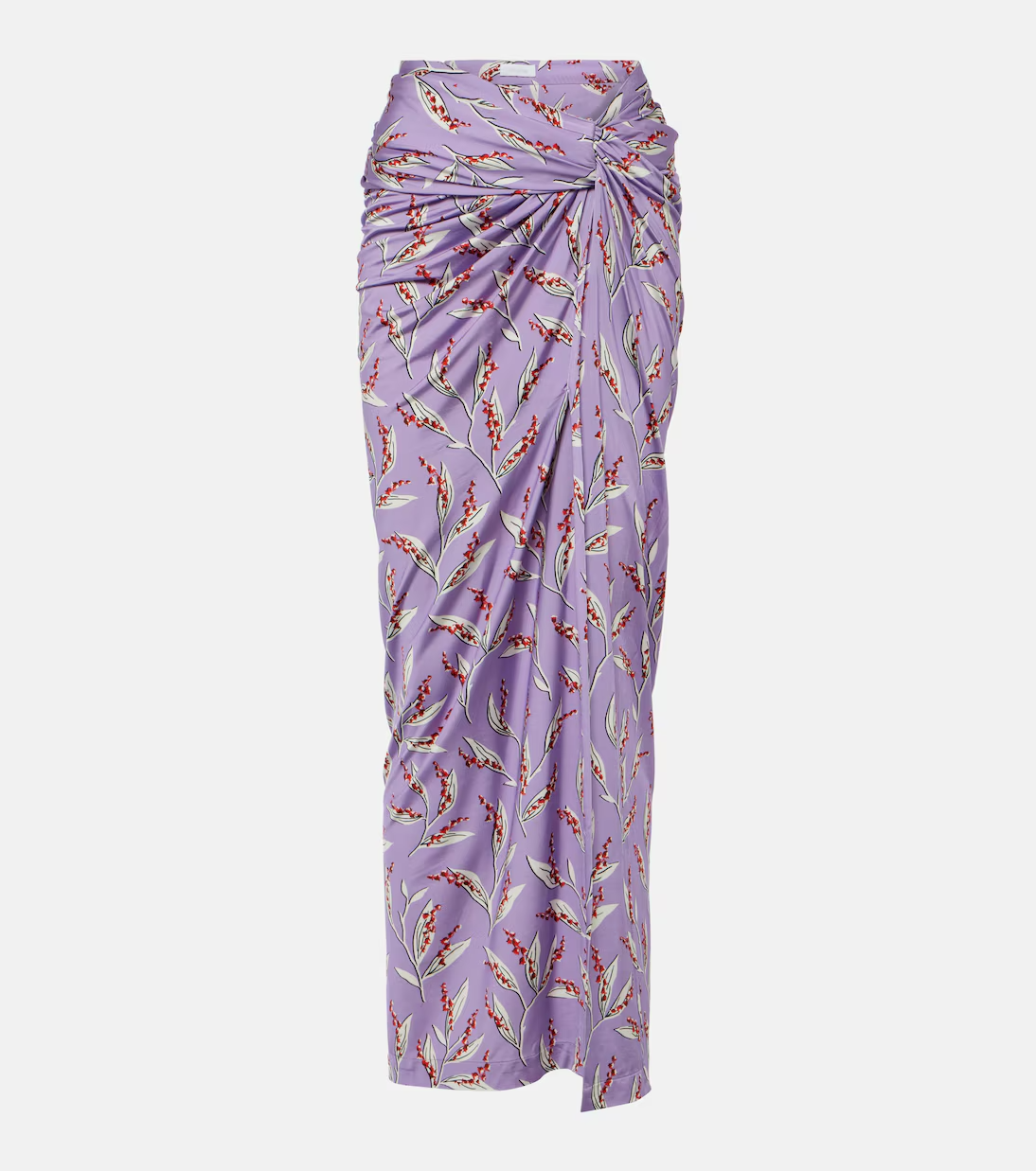 Purple Floral Wrap Skirt Sarong