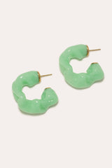 Ruffle Jade Bio Resin and Gold Vermeil Earrings