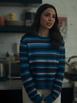 Ani Blue Striped Cashmere Sweater