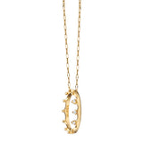THE βQUEENβ POESY RING NECKLACE IN 18K GOLD WITH DIAMONDS