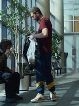 Adidas Ripstop Track Pants IN BLUE AND GOLD