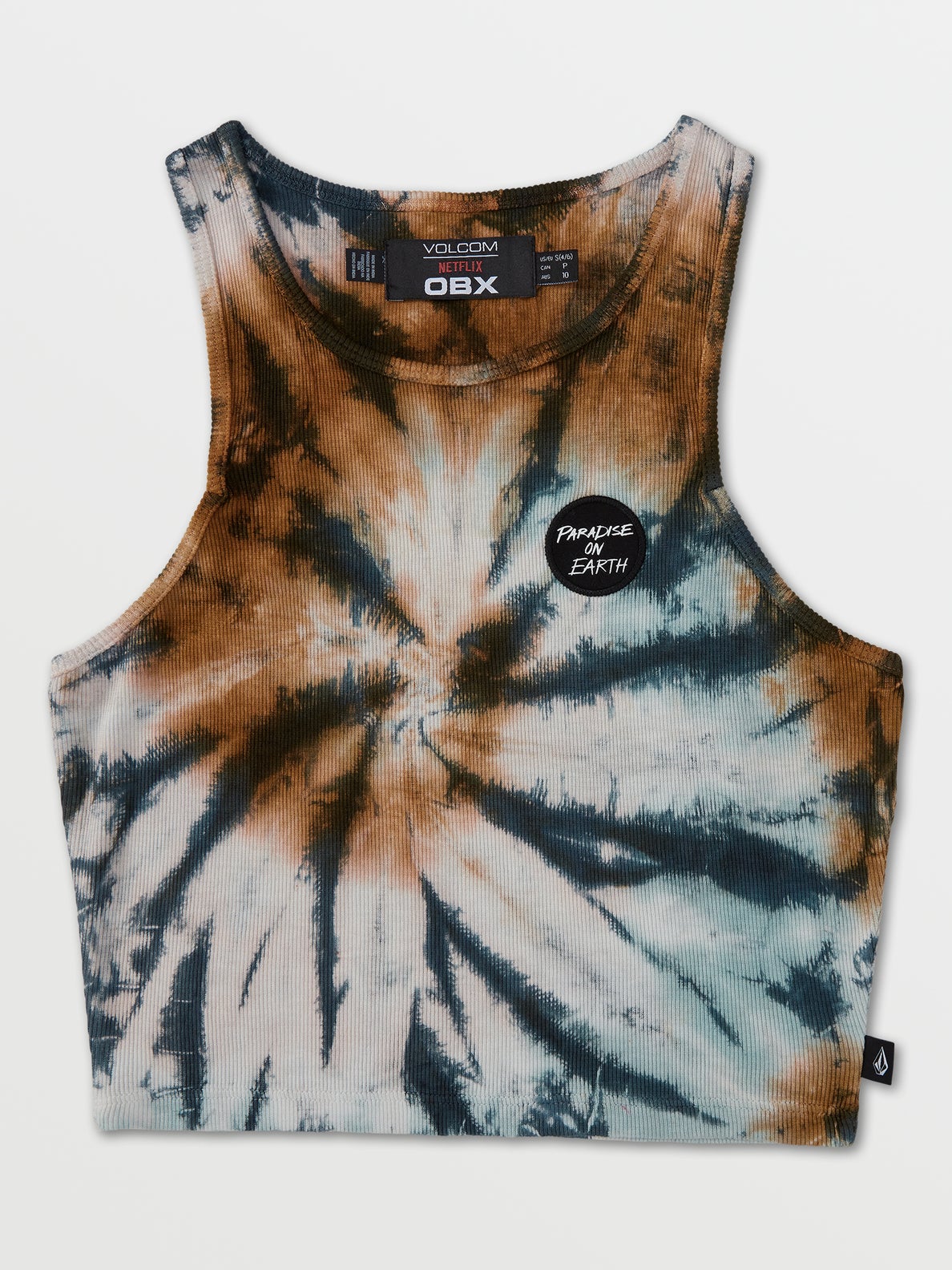 OBX KIARA CROP TANK in MULTI TIE DYE