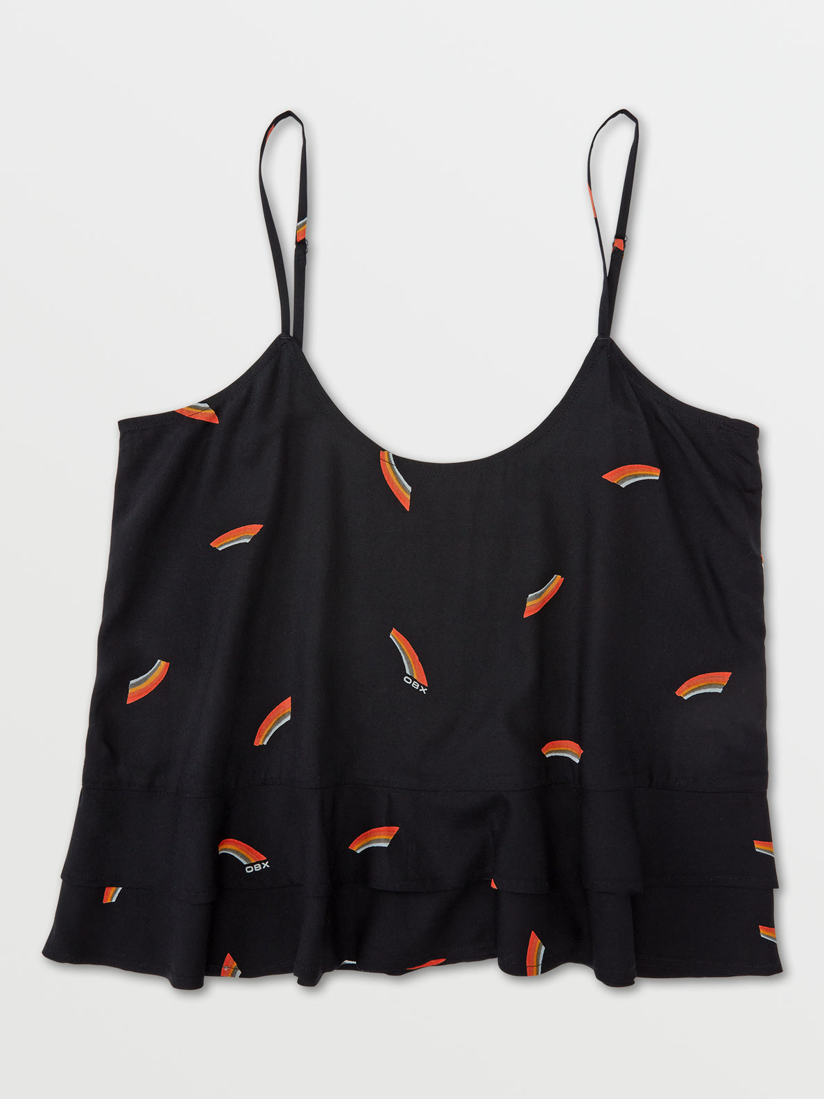 OBX PARADISE CAMI IN BLACK RAINBOW