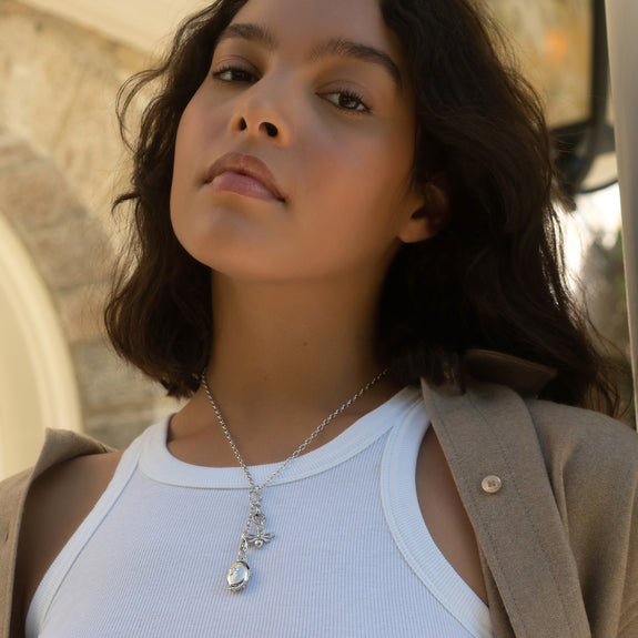 18" "DESIGN YOUR OWN" CHARM CHAIN NECKLACE, 2 CHARM STATIONS