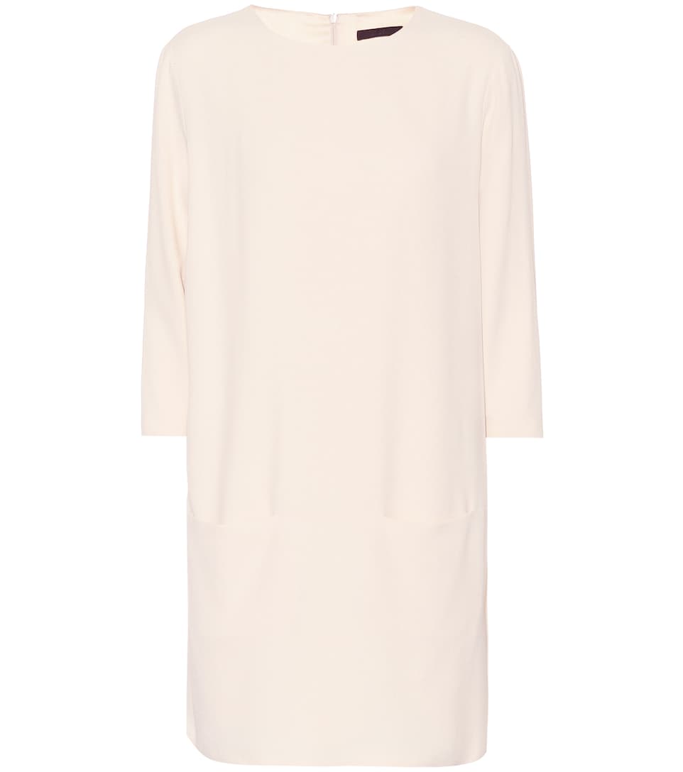 Larina Off White Cream crêpe minidress