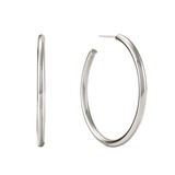 Tube Hoop Earrings in Sterling Silver
