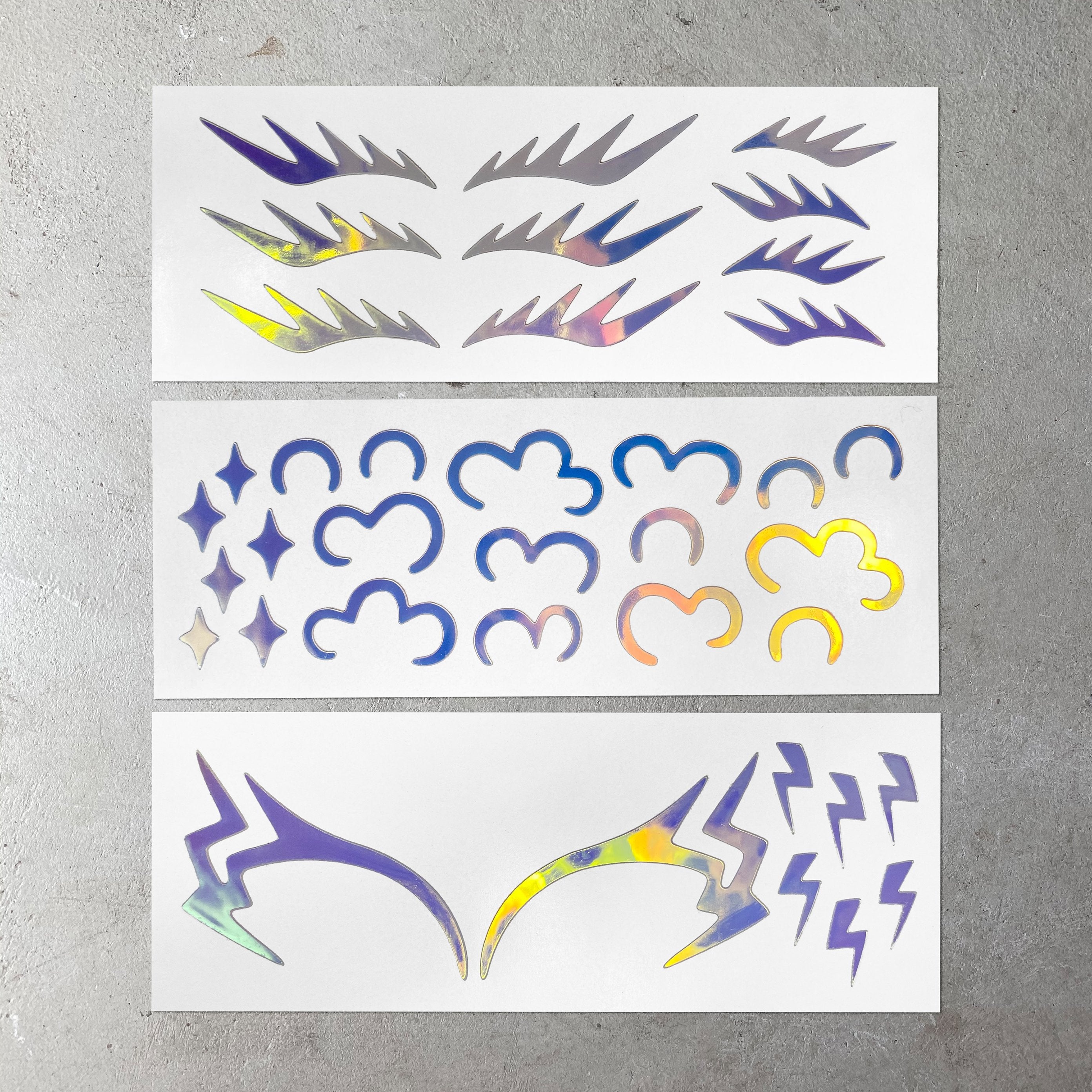 HOLOGRAPHIC FANTASY SET FACE DECALS