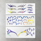 HOLOGRAPHIC FANTASY SET FACE DECALS