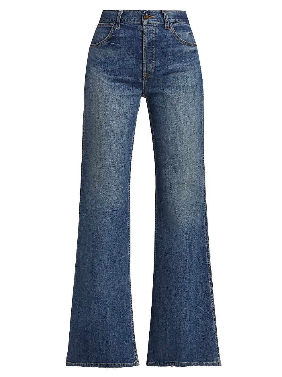 Nili Lotan Terrell flared jeans in classic wash product photo on white background