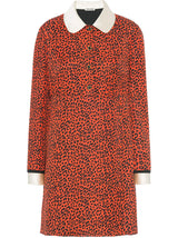 Leopard-Print Satin Shirtdress