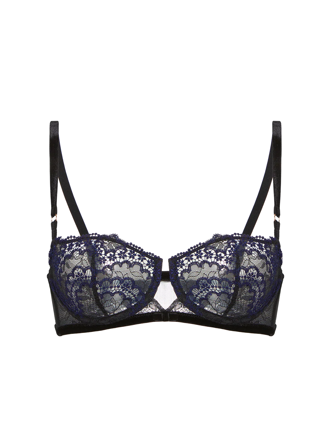 Black Lace Scenario Sheer Demi Bra