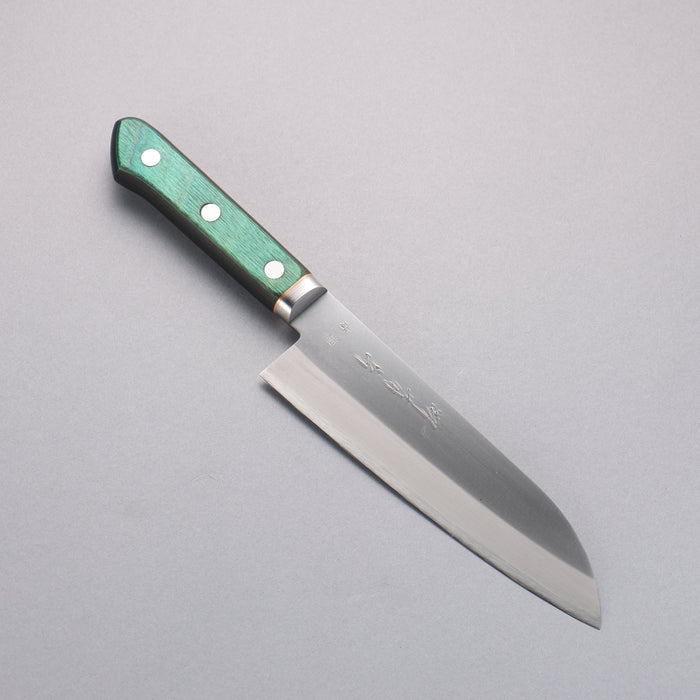 Sakai Kikumori Blue Steel Santoku Japanese Knife 165mm Green Pakka Wood · Sydney · The Bear · Seek