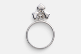Materialists Silver Hearts Charm Ring
