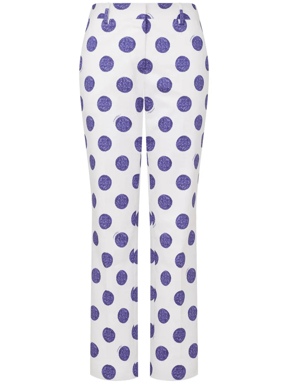 Moschino Blue & White polka dot-print pants