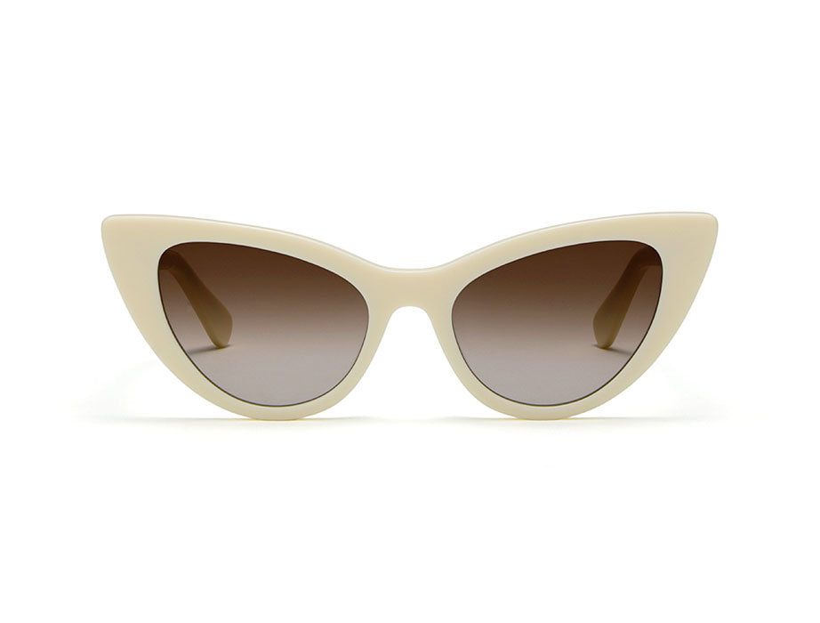 Orchid White Bold Cat-Eye Sunglasses