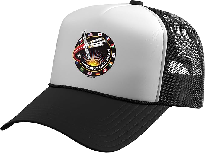 Spaceship Mission Badge Poster Trucker Hat
