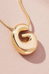 Bubble Initial Necklace
