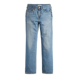 Light blue jeans on a white background