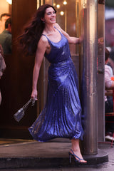 René Caovilla Braid Electric Blue Sandal