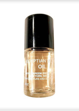 Bottle of Egyptian oil with a black cap on a white background, featuring the Parfumo logo.