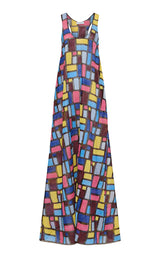 Patchwork Embroidered Maxi Dress