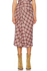 Nicole Skirt In Rosewood Plaid