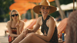 Brown Kieran Crisscrossed One-Piece Swimsuit