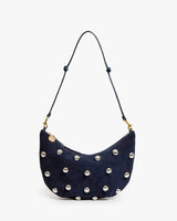 Lune Navy Suede Handbag