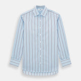 Light blue striped shirt on a white background