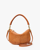 Petit Moyen Natural Woven Checker Crossbody Bag