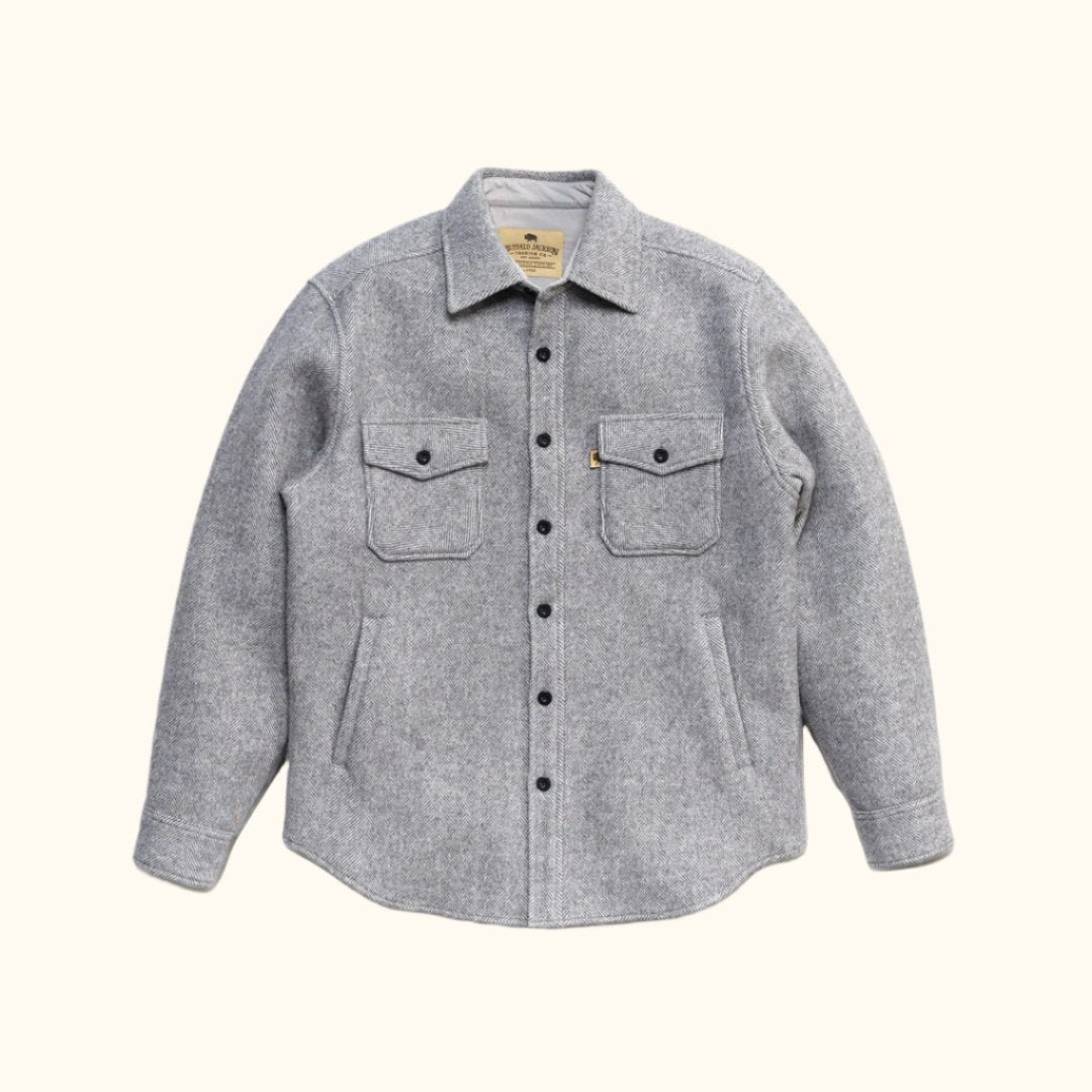 Riverton Gray Wool Shirt Jacket