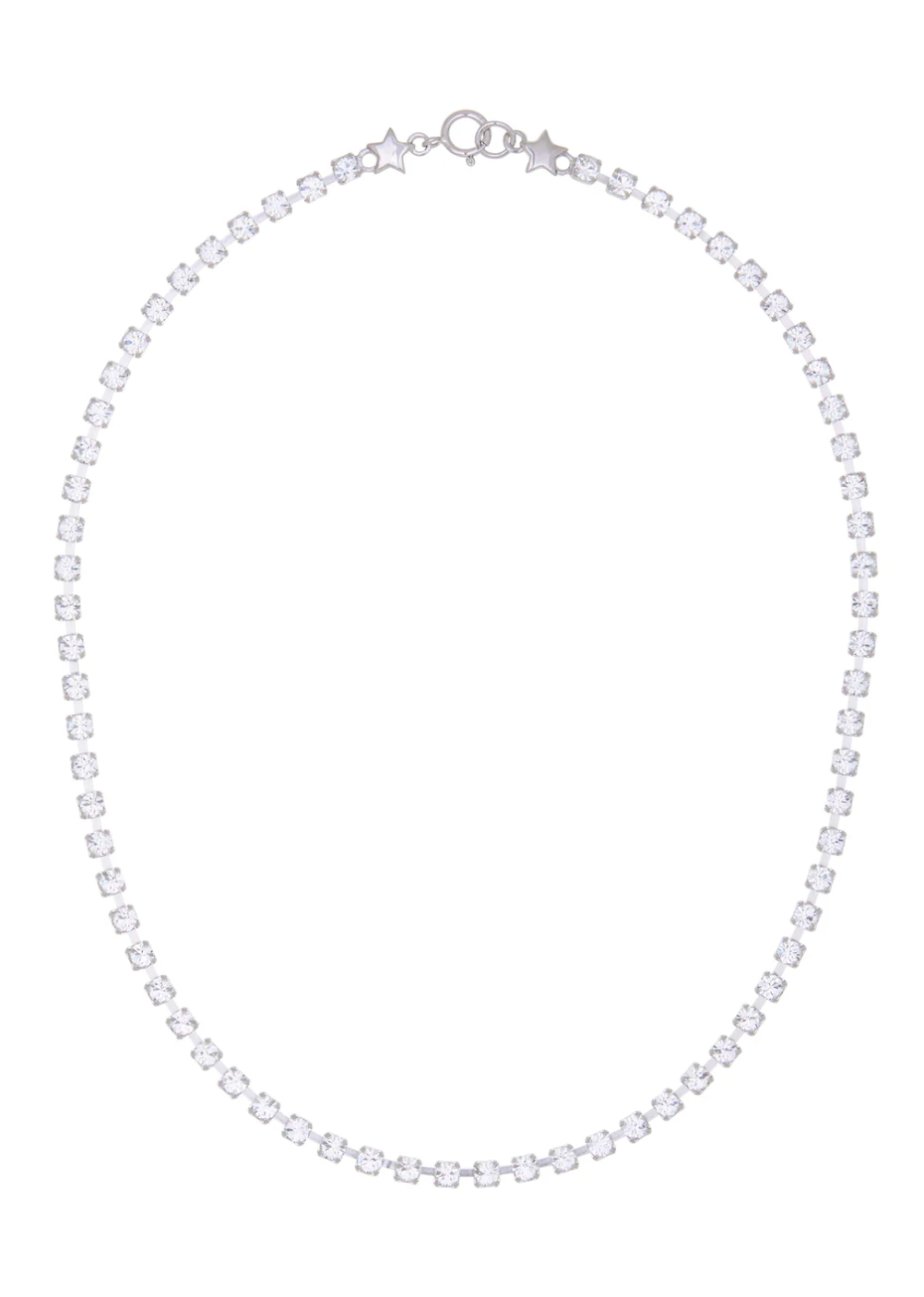 Crystal Choker In Silver Crystal