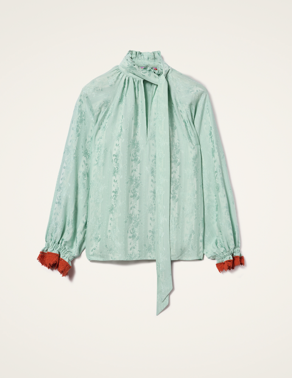 Cerere Blouse In Pekin Mint