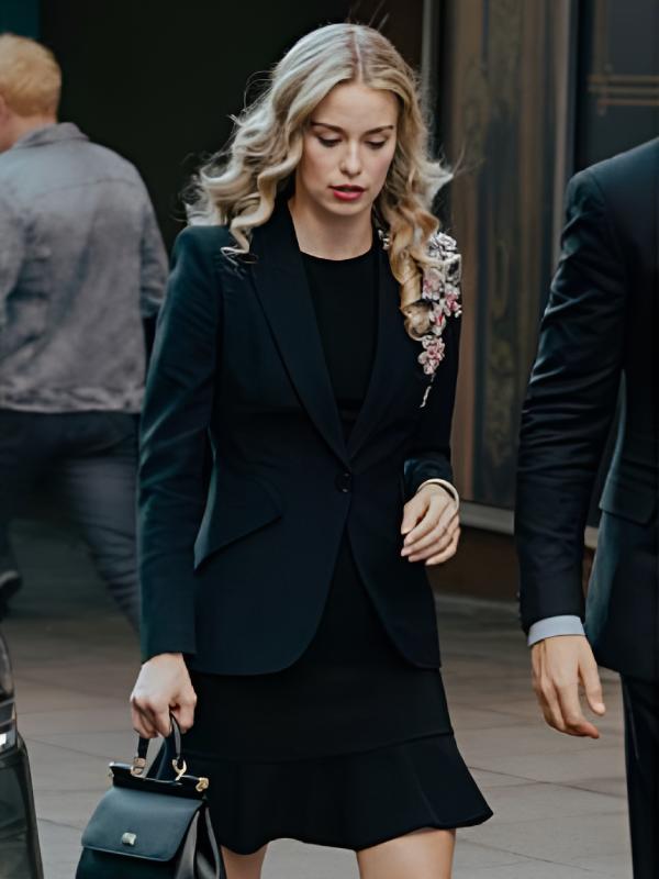 Paige McIntosh wearing Alexander McQueen crystal embroidered blazer in The Madison
