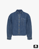 Cropped Denim Shirt Jacket