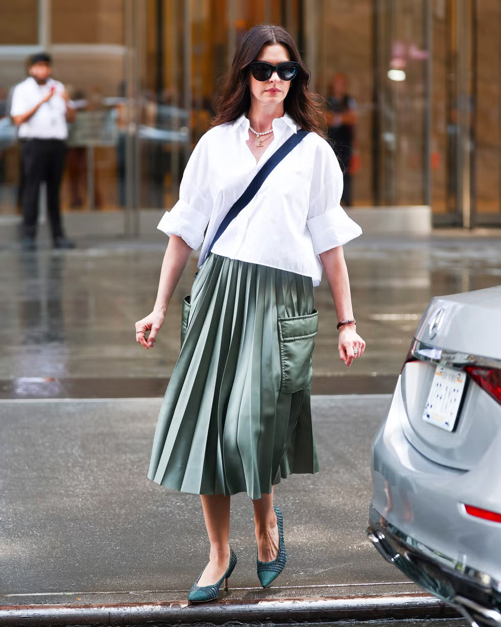 White Poplin Button-Down Shirt