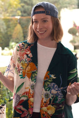 Alemais green floral printed short sleeve shirt product photo