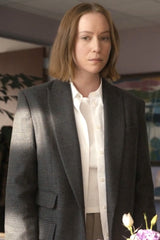 A.L.C. grey check single breasted blazer product photo
