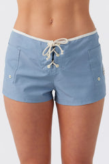 Blue Lace-Up Board Shorts