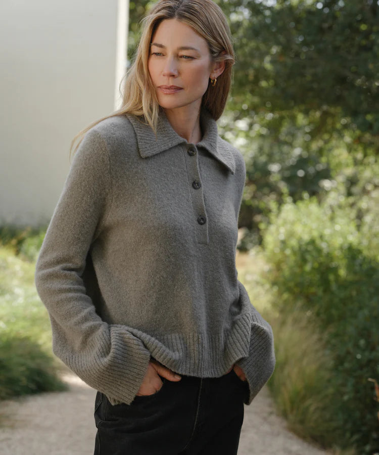 Jenni Kayne Cashmere Stevie Polo in Pewter