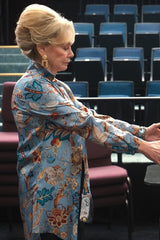 Etro blue floral silk tunic shirt product photo