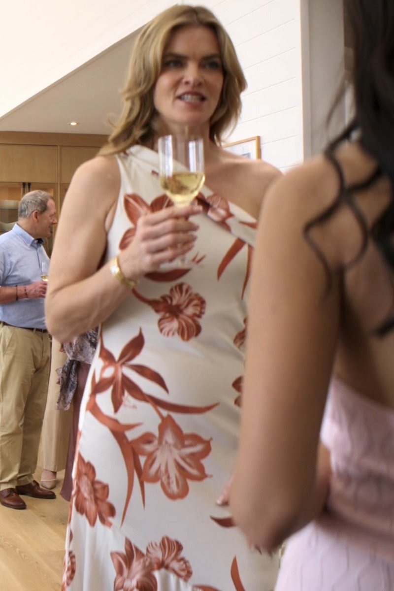 Shop Denise's White Floral One-Shoulder Maxi Dress from Sterling Point · Seek