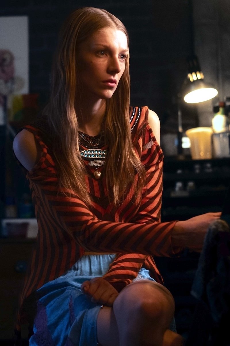 Shop Jules Vaughn's Orange Striped Long Sleeve Top from Euphoria Season 3 · Seek