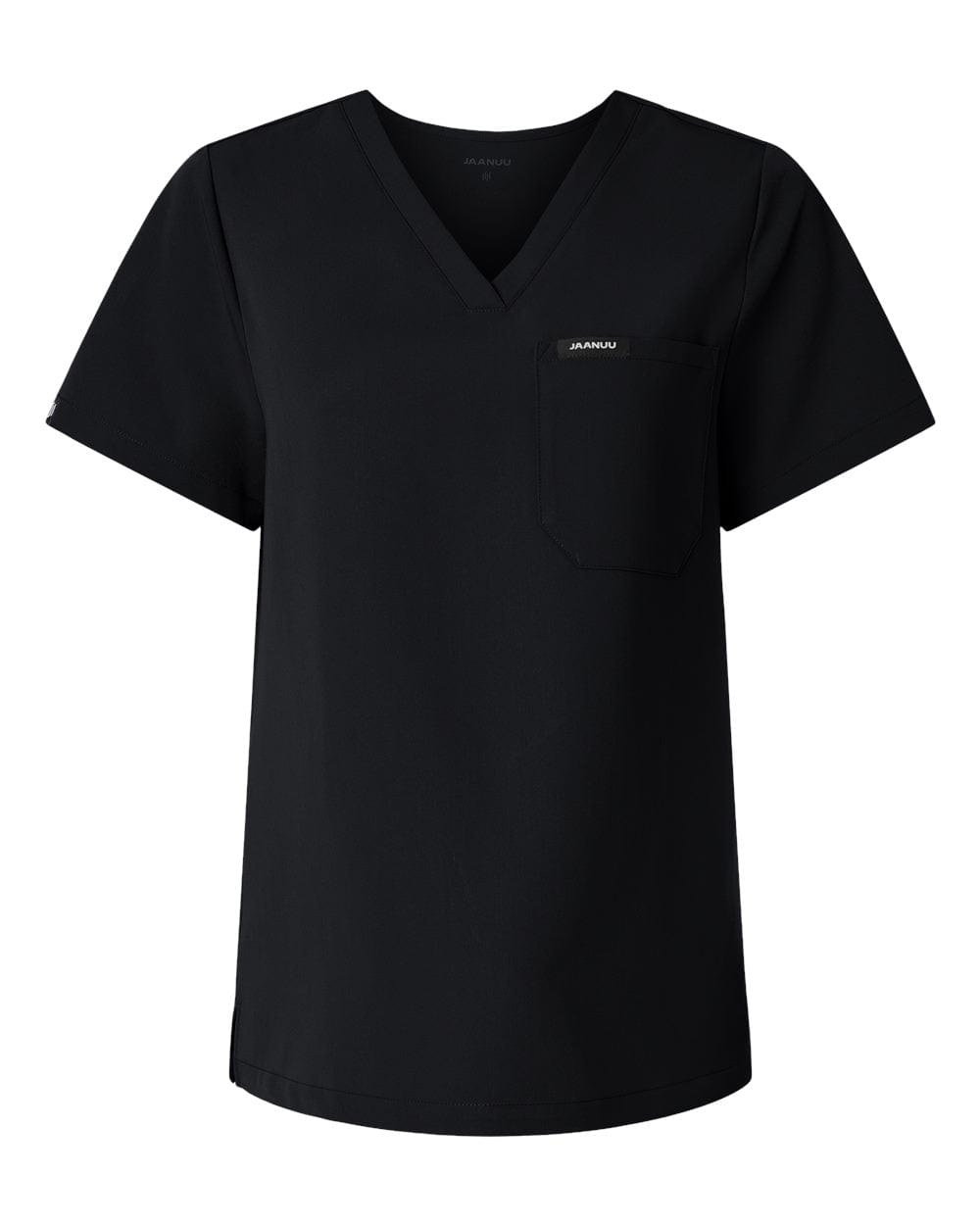 Rhena Essential 1-Pocket Classic V-Neck Scrub Top In Black · Dr. Santos · The Pitt · Seek