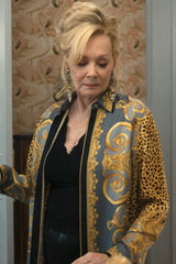 Versace yellow mixed print silk blouse product photo