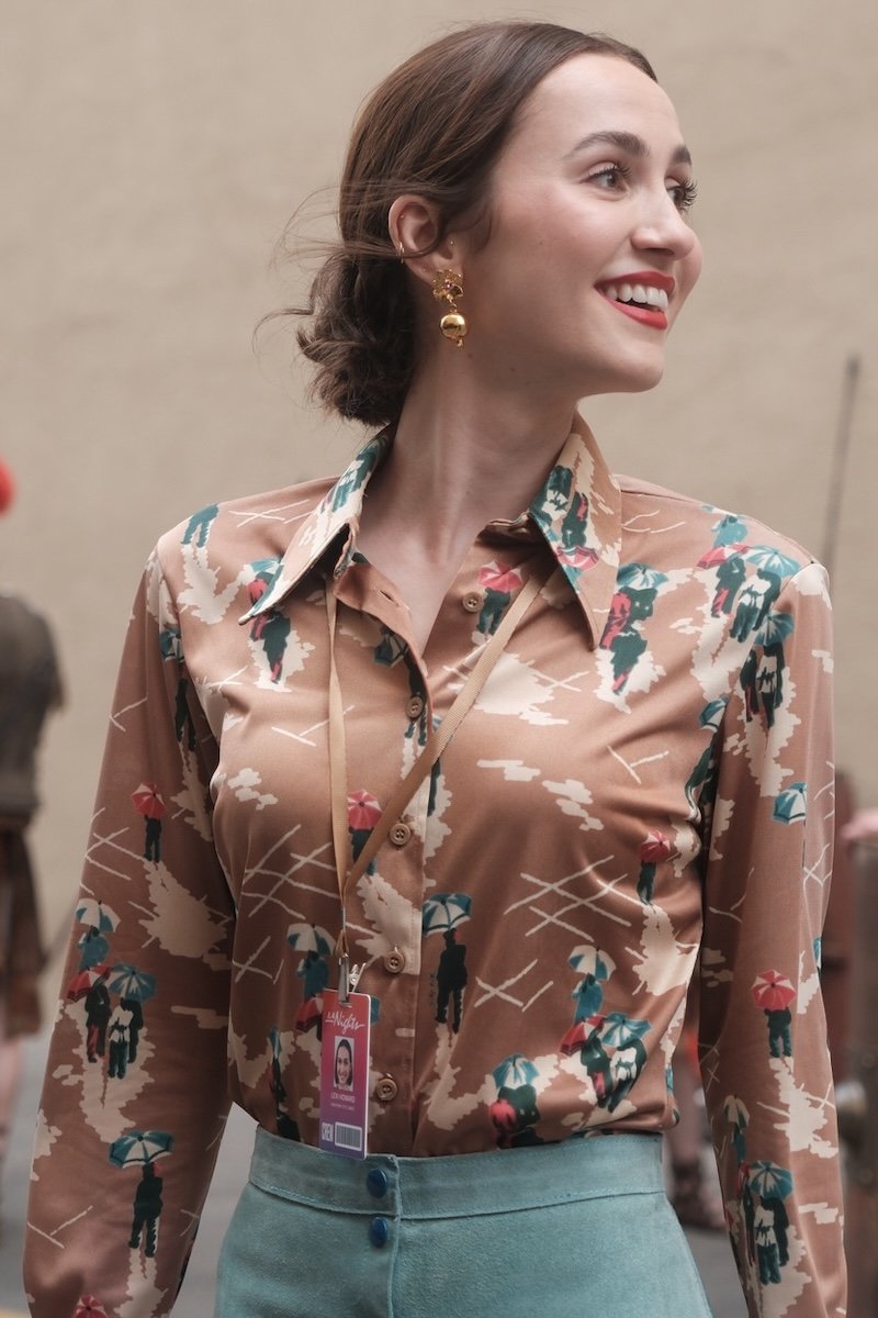 Shop Lexi Howard's Brown Printed Button Down Shirt from Euphoria Season 3 · Seek