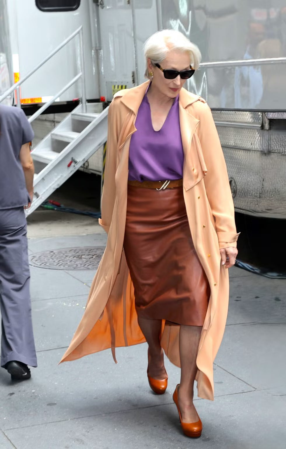 Monogram Belt in Soft Suede Saddle