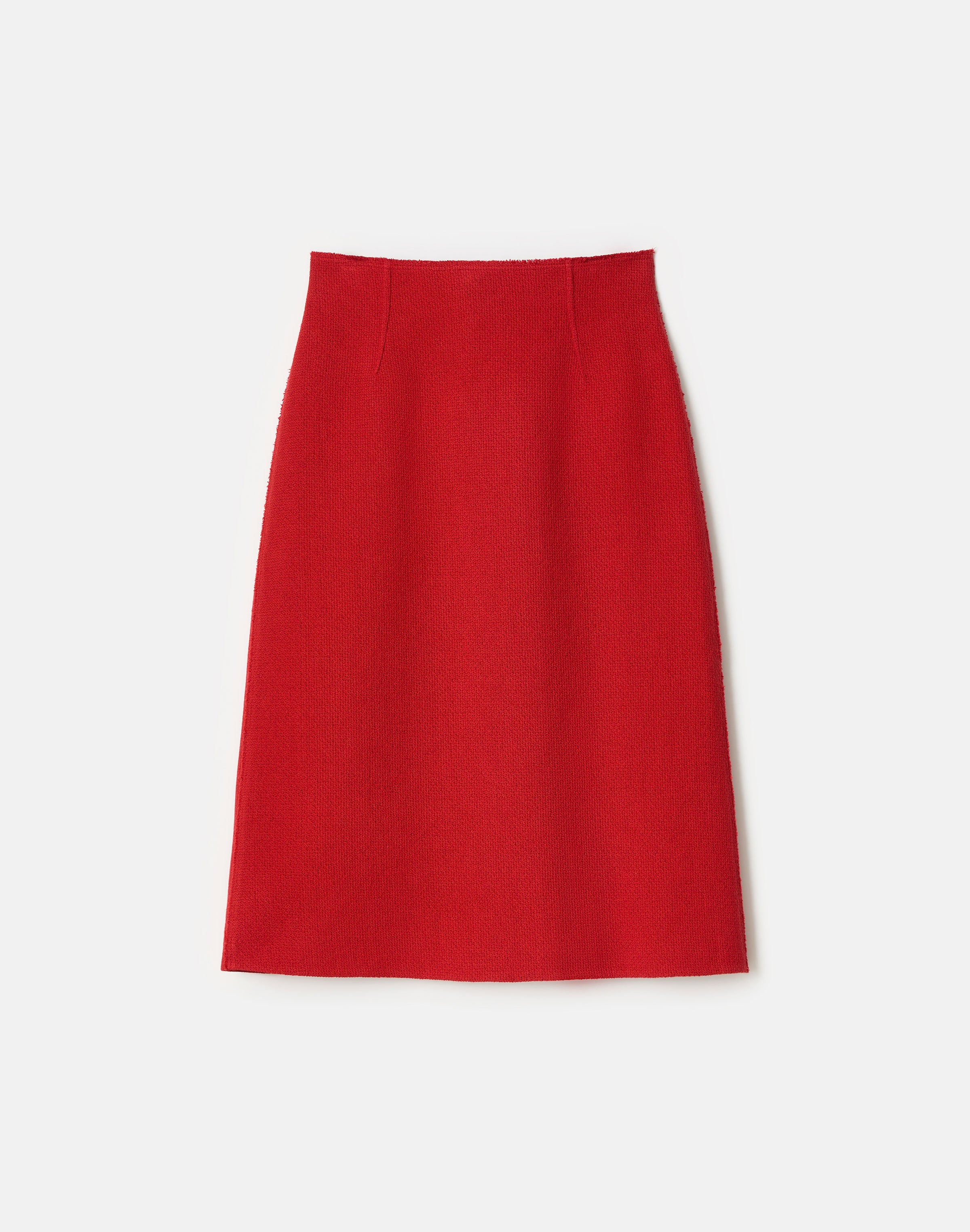 Red Dobby Organic Cotton A-Line Skirt